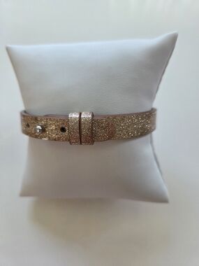 KEEP Collective Rose Gold Glitter Leather Bracelet